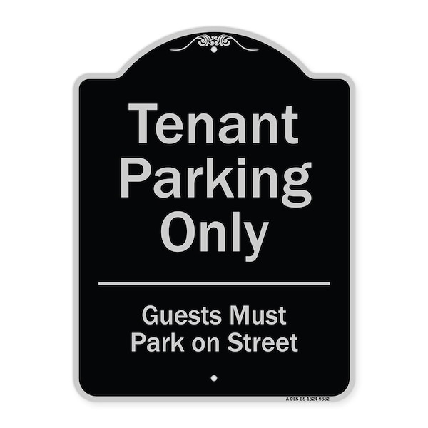 Signmission Designer Series-Tenant Parking Guests Park On Street Heavy-Gauge Aluminum, 24" x 18", BS-1824-9882 A-DES-BS-1824-9882 - main